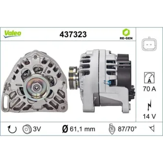 Valeo Generator  70A Nissan Kubistar Renault Clio Kangoo Thalia Twingo
