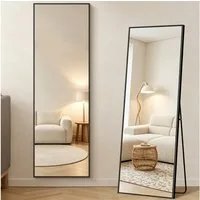 Simurq Ganzkörperspiegel Wandspiegel Standspiegel Alu Hartglas,stehend oder wandmontiert