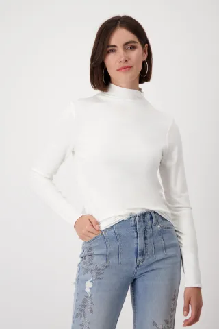 monari - Shirt mit Stehkragen off-white - Gr. - 40