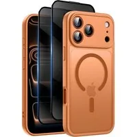 SmartUP Handyhülle + 2X Schutzglas für iPhone 17 Pro Magsafe Privacy Blickschutz Case 9H 6,3 -Zoll, kompletter Rundumschutz, Blickschutz, Anti-Spy