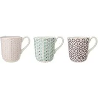 Bloomingville Tasse Maya Mug, Purple, Stoneware, Tassen 3er Set 360ml Trinkbecher Kaffeepot Cup Teetasse Becher, mehrfarbig