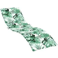 vidaXL Sitzauflage Liege-Kissen Blatt Blattmuster 200 x 70 x 3 cm Oxford-Stoff, (1 St)