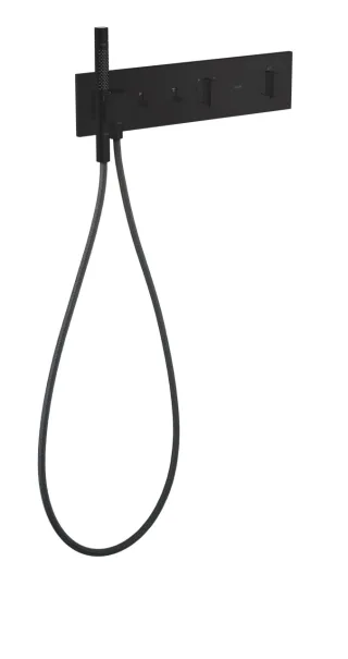 Hansgrohe Thermostatmodul 470/110 Axor ShowerComposition 2 Verbraucher, mattschwarz, 12571670 12571670