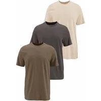 Man's World T-Shirt neue Farben! Preis-Leistungs Bestseller! Auch in Großen Größen (3er-Pack) aus Baumwolle, angenehmer Tragekomfort, hochwertige Verarbeitung