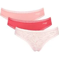 sloggi Minislip GO Crush (3er Pack) dehnbare Spitzendetails, Cotton-Mix