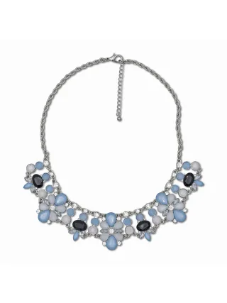 Steuer Modeschmuck Collierkette Blumencollier