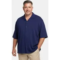 Men Plus Kurzarmhemd Jerseyhemd Halbarm Cubakragen Cuba Fit