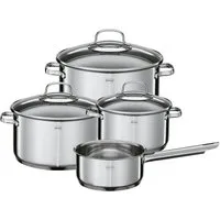 RÖSLE Topf-Set ELEGANCE, Edelstahl 18/10 (Set, 7-tlg), spülmaschinen- und induktionsgeeignet