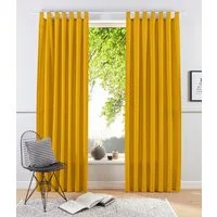 OTTO home Vorhang Raja (2 St), Schlaufen, blickdicht, Polyester, 2er-Set, Bestseller, einfarbig, modern, pflegeleichte Mikrofaser