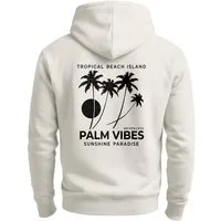 Neverless Hoodie Herren Hoodie Backprint - Palmen - Rückenaufdruck Kapuzen-Pullover