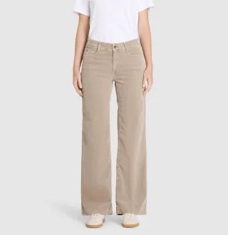 MAC - MAC JEANS - WIDE, Baby soft corduroy beige - Gr. - 34
