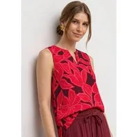 STREET ONE Shirttop Sommertop mit Strukturmix und Print