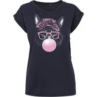 Youth Designz Print-Shirt Coole Katze Damen T-Shirt als Statement oder Geschenk Motiv mit lustigem Print für Frauen