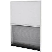 vidaXL Insektenschutzplissee, Insektenschutzgitter für Fenster Jalousie Aluminium 60x80 cm
