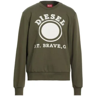 Grunes Diesel-Sweatshirt mit Punkt-Logo