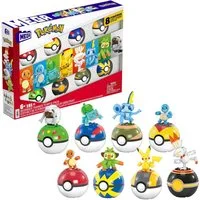 Nintendo Actionfigur MEGA Pokémon Trainerteam HTJ758 Pokébällen 6+ Pikachu Bisasam Schiggy