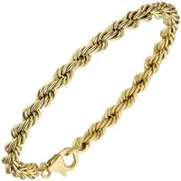 Schmuck Krone Goldarmband 3,2mm Kordelarmband aus 585 Gelbgold 19cm, Gold 585