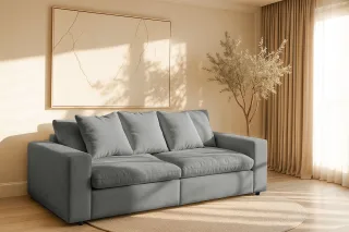 Home affaire 3-Sitzer "Venslev" Lounge-Sofa, mit extra tiefer Sitzfläche und losen Kissen