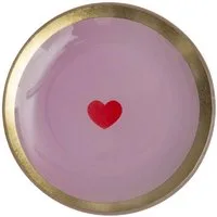 Giftcompany Dekoteller Glasteller Love Plates Herz Rosa (10cm)
