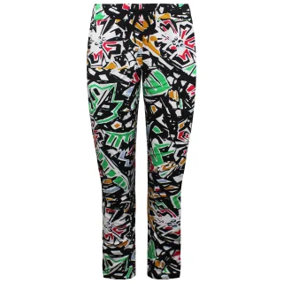 Transporter aus der Wand Draw String Taille Multicolored Womens Printed Hosen V5izblk