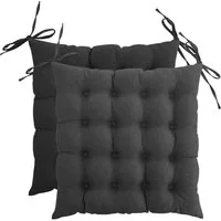 wometo Stuhlkissen Prime 40x40 2er Set, OEKO-TEX®, Sitzkissen mit Steppung & Bändern