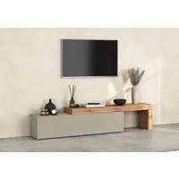 OTTO home Lowboard Chronos TV-Board, TV-Schrank (1 St., Breite verstellbar von 190 bis 350 cm), Breite 270 cm TV-Board,Lowboard,1 Klappe und ein L-Förmiger Aufsatz
