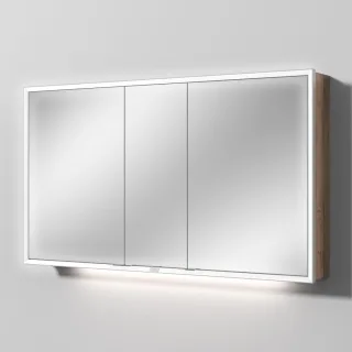 Sanipa Reflection Spiegelschrank MILO 130 mit LED-Beleuchtung, Eiche-Tabak, AU03750 AU03750