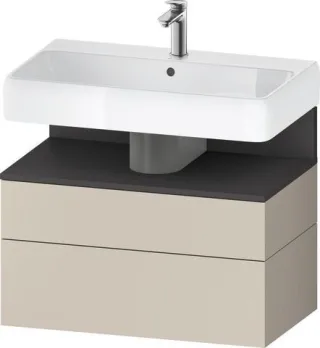 Duravit Qatego Waschtischunterbau wandhängend Taupe Supermatt 790x470x590 mm - QA4394049830010 QA4394049830010