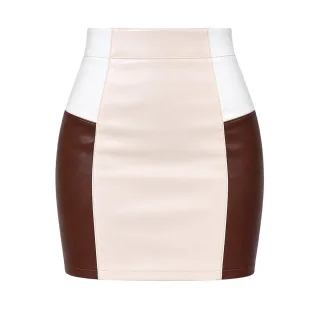 Missy Empire - Minirock für Damen, Hoch geschnitten (Beige)