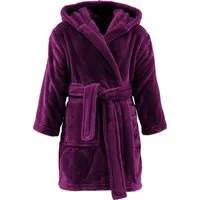 REDBEST Kinderbademantel Kinder-Bademantel "Perris" mit Kapuze, Rückenlänge: 63 cm, Fleece, mit Kapuze/mit Aufsatztasche:, default, Fleece Uni