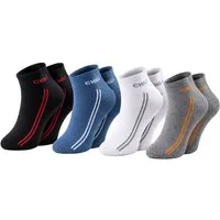 Chili Lifestyle Sneakersocken 4 Paar PREMIUM SPORT Kurzsocken aus Baumwolle für Damen & Herren (Multipack, 4-Paar, 4 Farbdesigns - Komfortbund ohne Gummidruck) Low Cut Sneaker Socken für Sport, Alltag & Freizeit