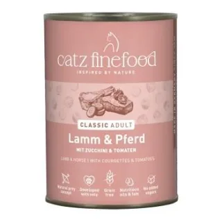 Catz finefood Nassfutter Katze Classic Adult Lamm und Pferd 12x400 g