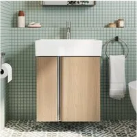 BRIDGE BENO Badmöbel-Set 50 cm Wandbadezimmer-Schrank mit Keramikwaschbecken, (1-St)
