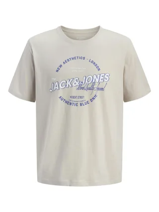 JACK&JONES - JJELOGO TEE SS O-NECK 2COL SS26 NOOS MNI Moonbeam - Gr. - 128