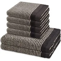 ROSS Handtuch Set Stripes, Frottee (Spar-Set, 6-St), 4 X Handtuch 2 X Duschtuch im Set - Baumwolle - Saugstark
