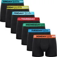 GIANVAGLIA Boxershorts Herren Boxershorts 7er Pack Wochentage Baumwolle (7er-Pack)