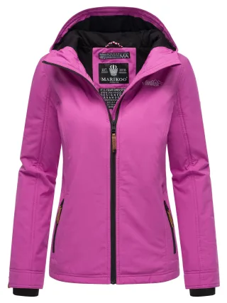 Marikoo Damen Übergangsjacke leichte wind- und wasserabweisende Jacke mit Kapuze Lilac Lily