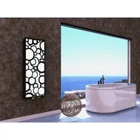 Szagato Badheizkörper BADHEIZKÖRPER Design Kreta 2 120x47cm 799 Watt weiß / schwarz SZAGATO, 5 Jahre Garantie, Made in Germany