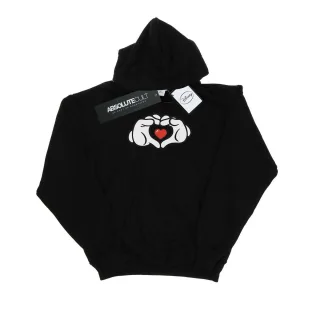 Disney - "Mickey Mouse Heart Hands" Kapuzenpullover für Herren (Schwarz)