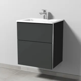Sanipa 3way Glas-Set Glas-Waschtisch und Unterbau (BP200) 582x500x407 BP2001B
