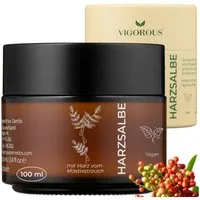 Vigorous Cosmetics Gesichtspflege Harzsalbe gegen große Poren & Mitesser, 100ml, Vegan, Made in Germany
