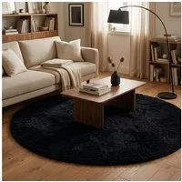 Pergamon Hochflor-Teppich Hochflor Shaggy Teppich Fluffy Rund, Rund, Höhe: 40 mm