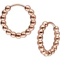 Wildcat Paar Ohrhänger Little Basic Bubble Hoops Pairs - Roségold, 10,0 mm, Chirurgenstahl 316L - wasserfest, langlebig, hautverträglich