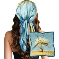 Zaewry Seidentuch Damen Seide Gefühl Schal Halstuch Schal Frauen Scarf Bandana, (1-St), Taschentuch Ansatz Handgelenk