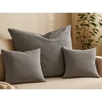 XDREAM Dekokissen Zierkissen, Sofakissen-Set bestehend aus 1x 90x90 cm und 2x 45x45 cm, gemütliches Sofakissen mit robuster und moderner Cord-Optik