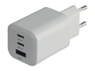 QUATPOWER USB-Ladegerät P816, 65 W, 3-fach, 2 x USB-C, 1 x USB-A, weiß