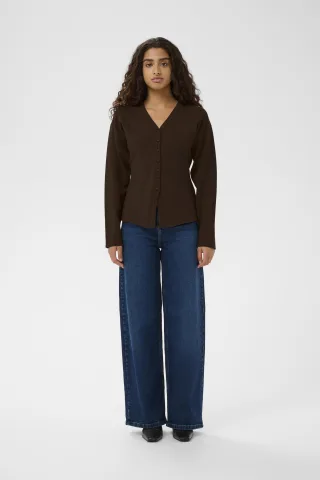 Strickpullover YenahIW Strickpullover Feminine Form brown