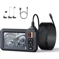 Tekoo Endoskop Inspektionskamera mit 4,3" IPS Display, 1080P HD, 5m Kabel Inspektionskamera (Full HD, inkl. 5m Kabel, Haken, Magnet, Spiegel, USB-C Ladekabel, Wasserdicht IP67, 8 einstellbare LEDs, Objektiv 2,7 cm, Plug & Play)