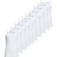 conta Unterhemd 10er Pack Feinripp (Spar-Set, 10-St) Unterhemd / Tanktop - Baumwolle - Atmungsaktiv - Formstabil