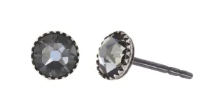 konplott - Ohrstecker - Black Jack grau
